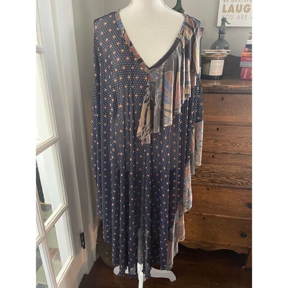 Free People - Kimono dress ruffle v-neck swiming cover up size M/L - Picture 2 of 14